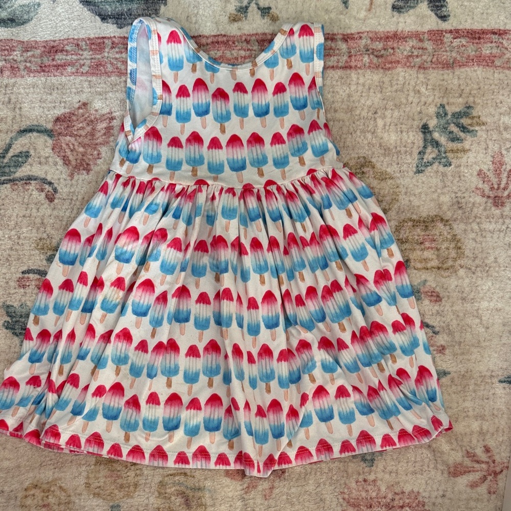 Vibrant Ice Pop Print Kids Dress